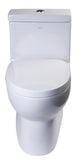 Eago 1-Piece 1.1/1.6 GPF Dual Flush Elongated Toilet in White Whirlpool Massage Jet Bathtub Eago 