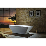 Virtu USA Serenity VTU-1271 71" x 31.5"  Freestanding Soaking Bath Tub - BathVault