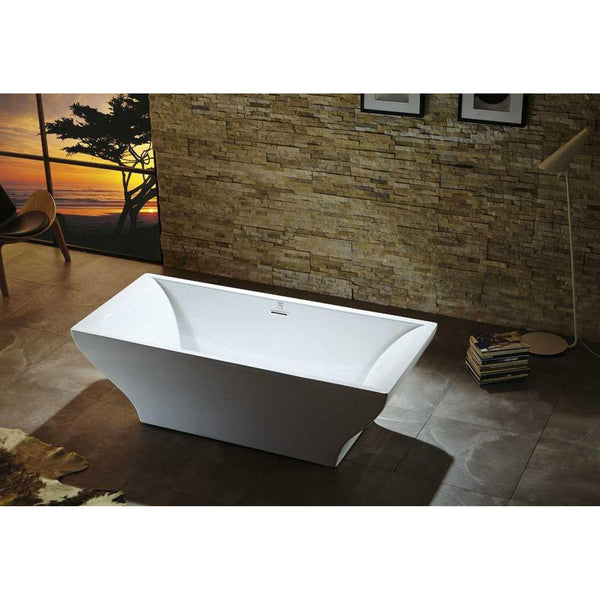 Virtu USA Serenity VTU-1271 71" x 31.5"  Freestanding Soaking Bath Tub - BathVault