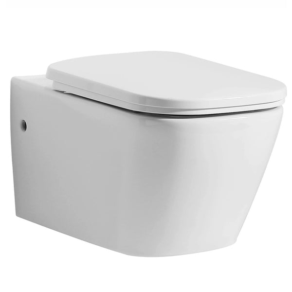 Eago Elongated Toilet Bowl Only in White Whirlpool Massage Jet Bathtub Eago 