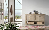 Legion Furniture 60" SOLID WOOD SINK VANITY WITH MOON STONE TOP-NO FAUCET - WH5160-BR