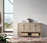 Legion Furniture 60" SOLID WOOD SINK VANITY WITH MOON STONE TOP-NO FAUCET - WH5160-BR