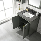 Legion Furniture 30" PEWTER GREEN FINISH SINK VANITY CABINET WITH BLUE LIME STONE TOP - WLF2130-PG