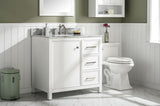 Legion Furniture 36" WHITE FINISH SINK VANITY CABINET WITH CARRARA WHITE TOP - WLF2136-W