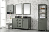 Legion Furniture 54" PEWTER GREEN FINISH DOUBLE SINK VANITY CABINET WITH BLUE LIME STONE TOP - WLF2154-P G