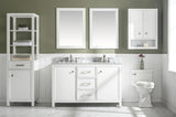 Legion Furniture 54" WHITE FINISH DOUBLE SINK VANITY CABINET WITH CARRARA WHITE TOP - WLF2154-W