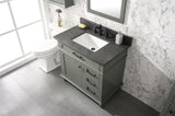 Legion Furniture 36" PEWTER GREEN FINISH SINK VANITY CABINET WITH BLUE LIME STONE TOP- WLF2236-PG