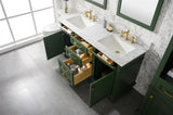 Legion Furniture 60" VOGUE GREEN FINISH DOUBLE SINK VANITY CABINET WITH CARRARA WHITE TOP- WLF2260D-VG