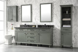 Legion Furniture 72" PEWTER GREEN DOUBLE SINGLE SINK VANITY CABINET WITH BLUE LIME STONE TOP- WLF2272-PG