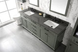 Legion Furniture 80" PEWTER GREEN DOUBLE SINGLE SINK VANITY CABINET WITH BLUE LIME STONE QUARTZ TOP WLF2280-BS-QZ- WLF2280-PG