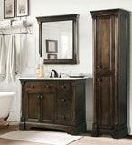 Legion Furniture ANTIQUE COFFEE SINK VANITY WITH CARRARA WHITE TOP AND MATCHING BACKSPLASH WITHOUT FAUCET - WLF6036-36"