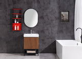 Legion Furniture 24" BATHROOM VANITY WITH MIRROR AND SIDE CABINET- WT9324-24-PVC