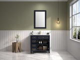 Legion Furniture 36" BLUE FINISH SINK VANITY CABINET WITH CARRARA WHITE TOP - WV2236-B