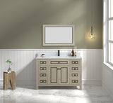 Legion Furniture 48" LIGHT OAK FINISH SINK VANITY CABINET WITH CARRARA WHITE TOP - WV2248-O