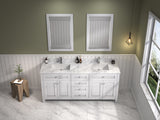 Legion Furniture 72" WHITE FINISH SINK VANITY CABINET WITH CARRARA WHITE TOP - WV2272-W