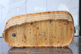 ALFI brand AB1136 61'' Free Standing Cedar Wooden Bathtub with Tub Filler