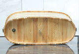 ALFI brand AB1163 61'' Free Standing Wooden BathTub with Headrest