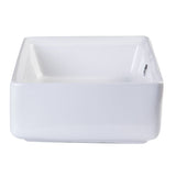 EAGO BA131 20" White Rectangular Porcelain Bathroom Sink with Overflow
