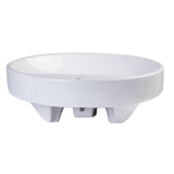 EAGO BA141 White Above Mount Porcelain Bathroom Sink Basin with Single Hole