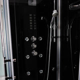 Athena WS-112 Steam Shower Black 59"L x 36"W x 89"H - BathVault